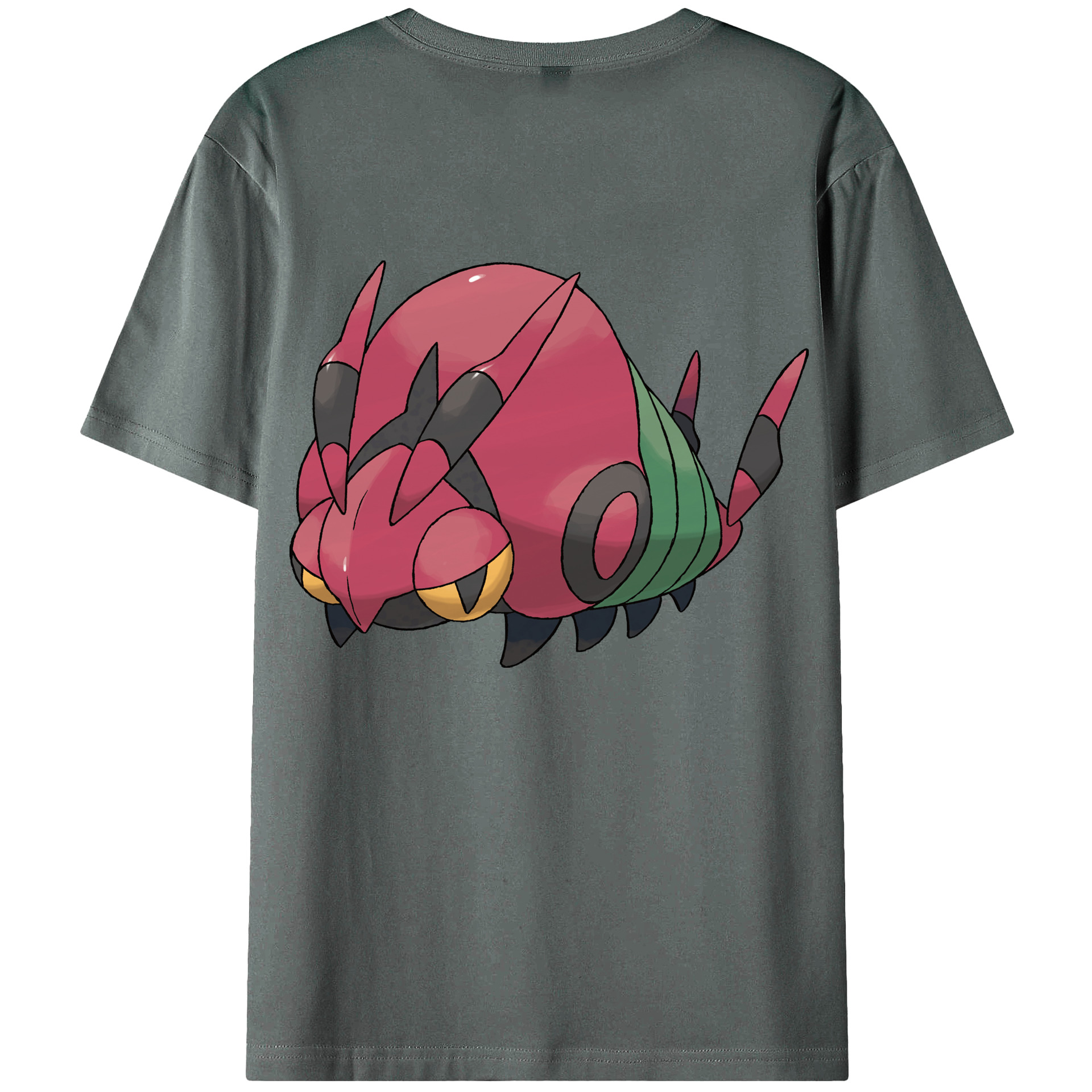 （画像用） ポケットモンスター Pokémon 綿100％ メンズ半袖Tシャツ（バックプリント） 通気性